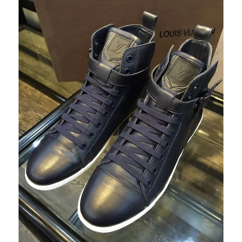 2016 louis vuitton Calfskin leather Men classic Lace-up sneaker