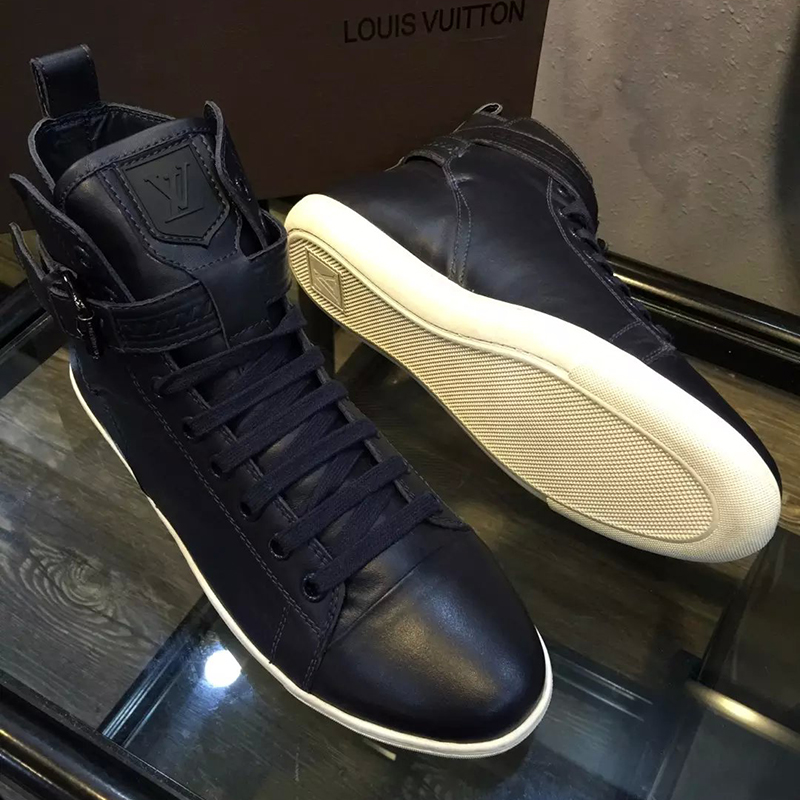 2016 louis vuitton Calfskin leather Men classic Lace-up sneaker