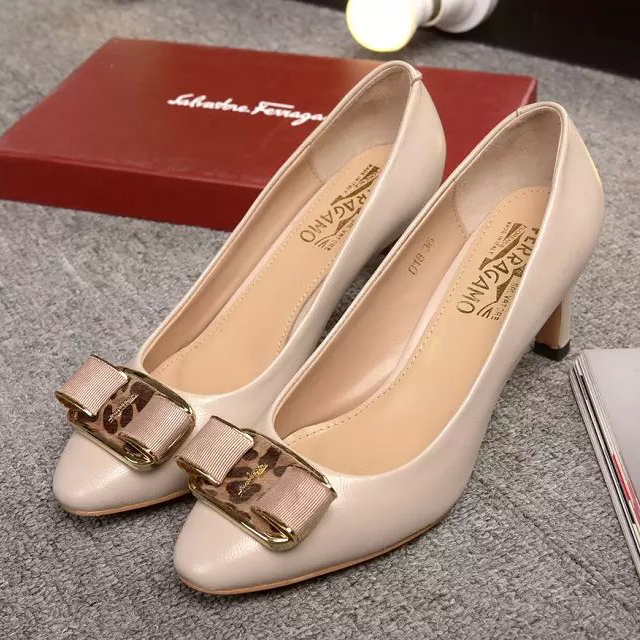 2016 new arrivals Ferragamo calfskin leather women shoes