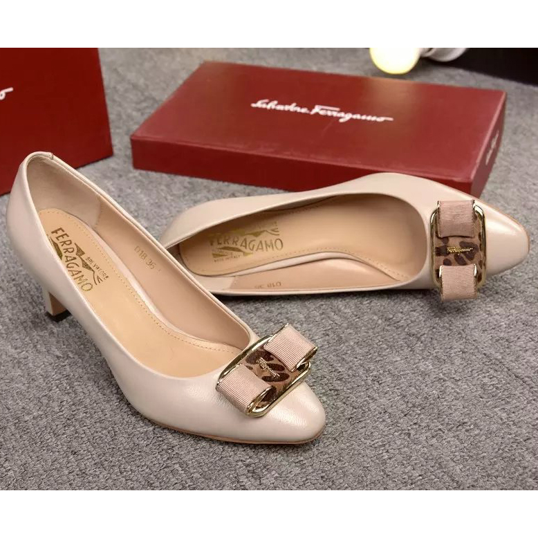 2016 new arrivals Ferragamo calfskin leather women shoes