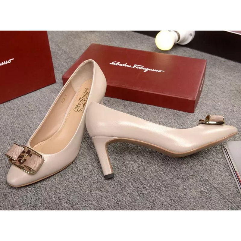 2016 new arrivals Ferragamo calfskin leather women shoes