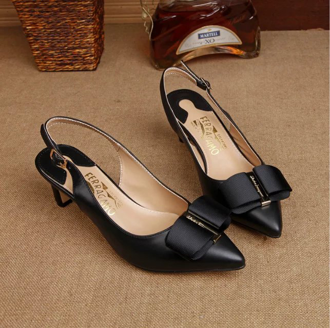 2016 new arrivals Ferragamo shoes in Calfskin leather Heel Height 5.5cm