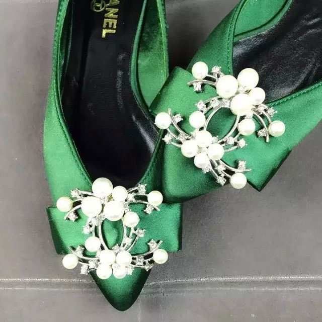 2016 new arrivals Flats shoes in Silk With Rhinestone buckle