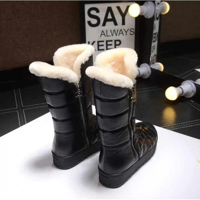 2016 new arrivals chanel Boots inside wool