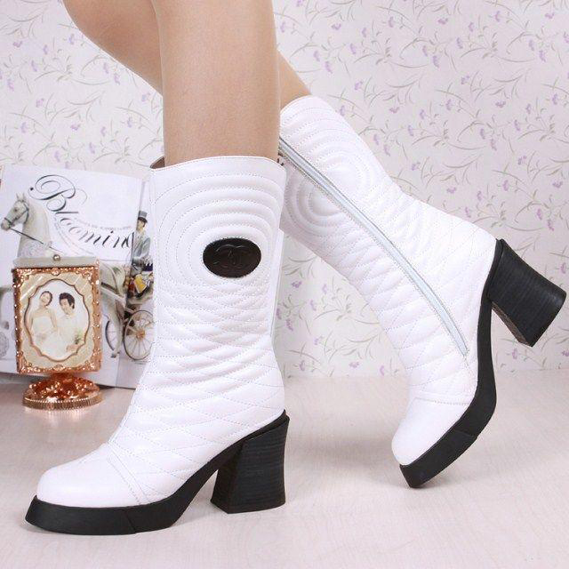 2016 new arrivals chanel Cowhide leather Casual boots