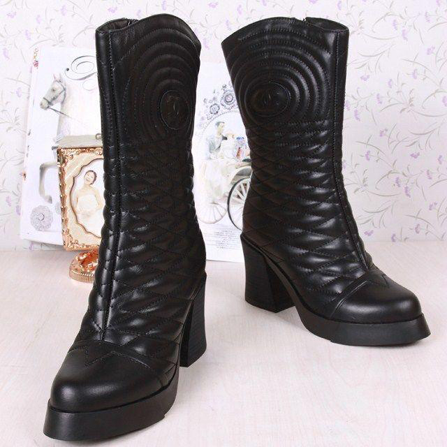 2016 new arrivals chanel Cowhide leather Casual boots