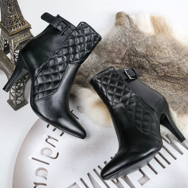 2016 new arrivals chanel Cowhide leather Short Boots