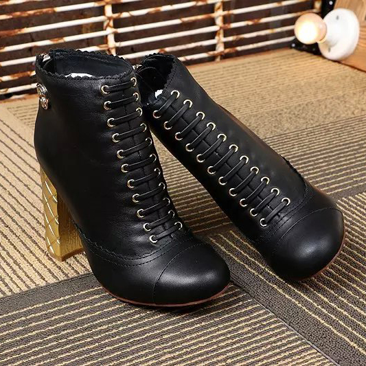 2016 new arrivals chanel short boots with Heel height 10cm