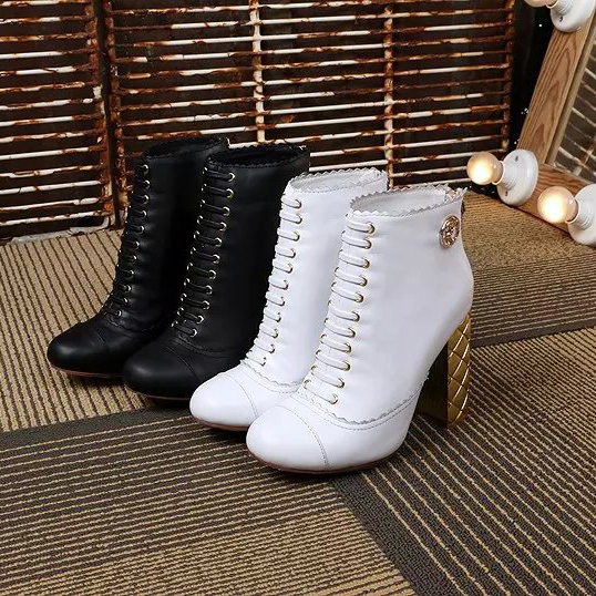 2016 new arrivals chanel short boots with Heel height 10cm