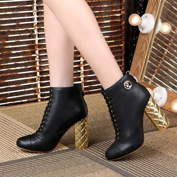 2016 new arrivals chanel short boots with Heel height 10cm