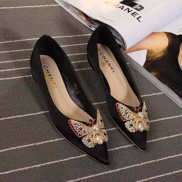 2016 new arrivals chanle Flats shoes in Silk