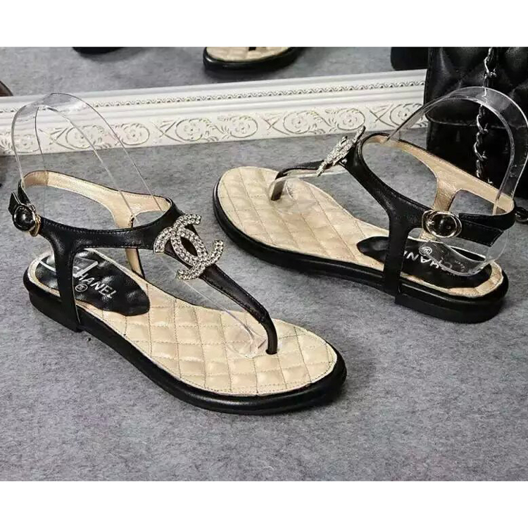 2016 new arrivals chanle Sandals in Sheepskin leather