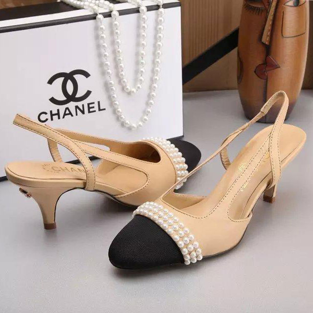 2016 new arrivals chanle Sandals shoes with pearl