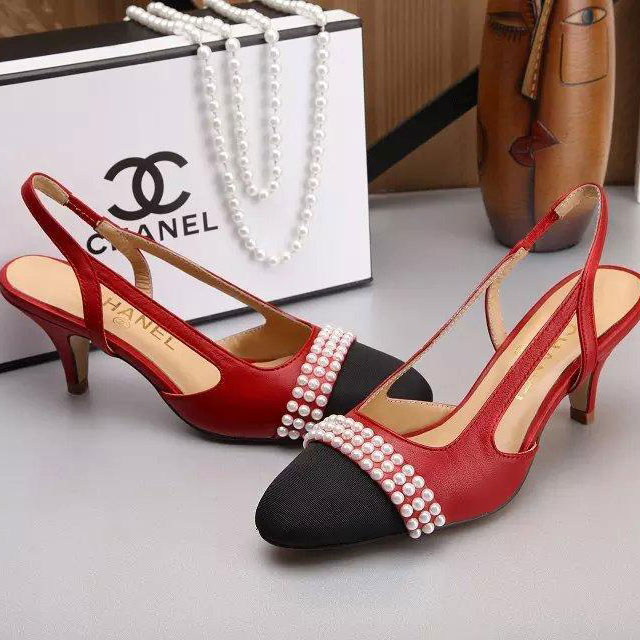 2016 new arrivals chanle Sandals shoes with pearl