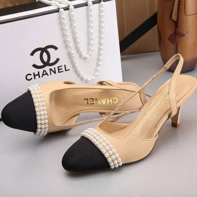 2016 new arrivals chanle Sandals shoes with pearl