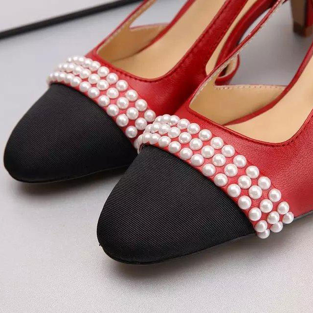 2016 new arrivals chanle Sandals shoes with pearl