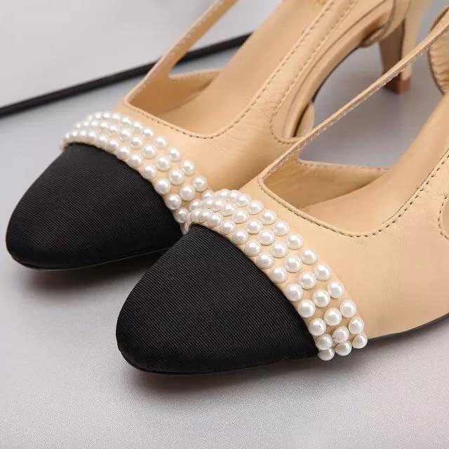 2016 new arrivals chanle Sandals shoes with pearl