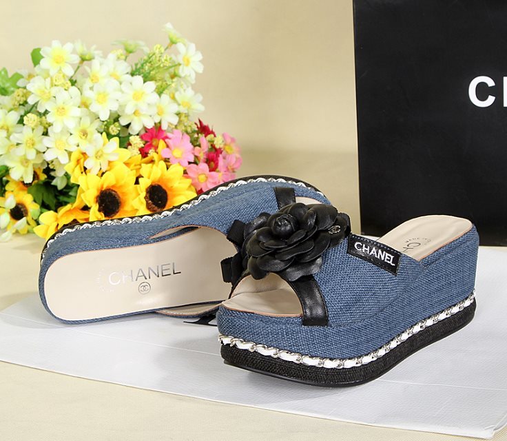 2016 new arrivals chanle Slippers in denim