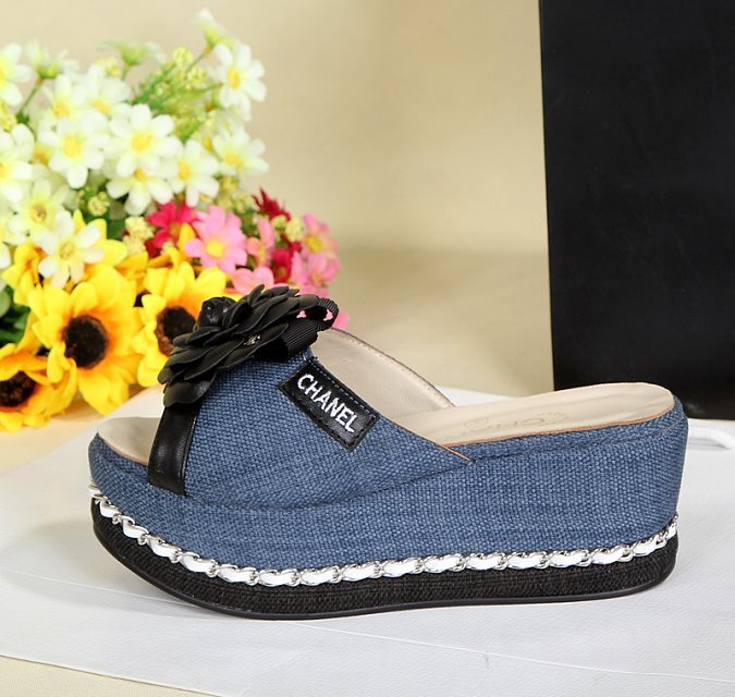 2016 new arrivals chanle Slippers in denim