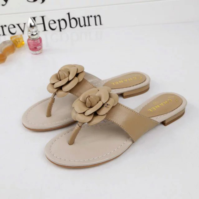 2016 new arrivals chanle women Flip-flops shoes in Sheepskin leather