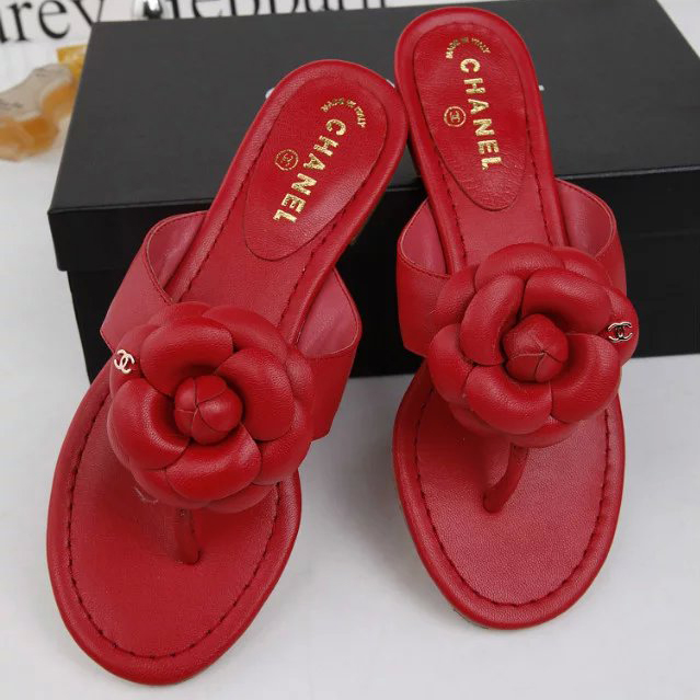 2016 new arrivals chanle women Flip-flops shoes in Sheepskin leather