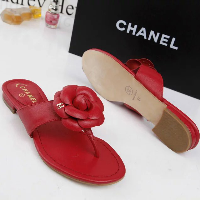 2016 new arrivals chanle women Flip-flops shoes in Sheepskin leather