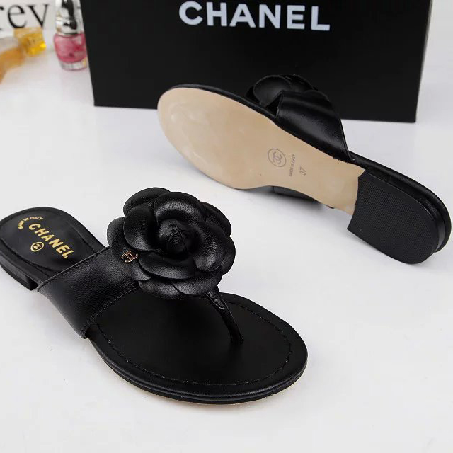 2016 new arrivals chanle women Flip-flops shoes in Sheepskin leather