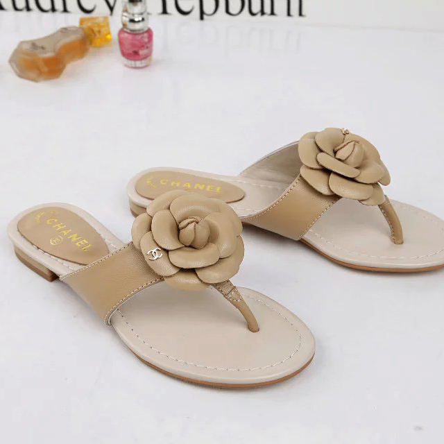 2016 new arrivals chanle women Flip-flops shoes in Sheepskin leather