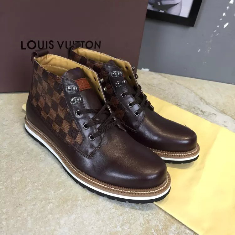 2016 new arrivals louis vuitton Calfskin Leather men casual Boots