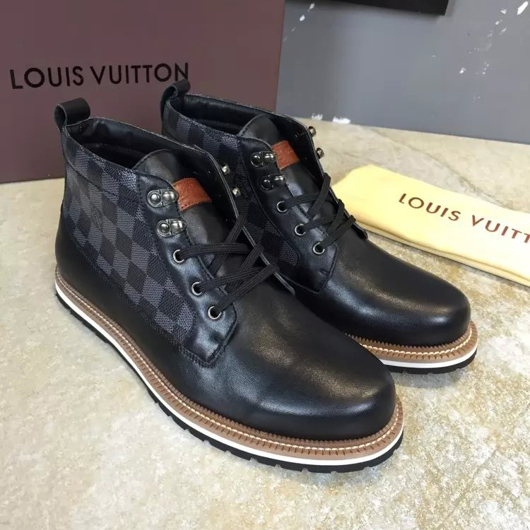 2016 new arrivals louis vuitton Calfskin Leather men casual Boots