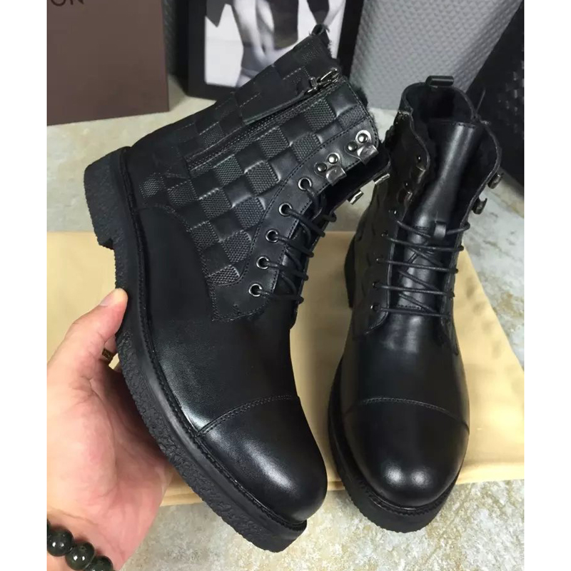 2016 new arrivals louis vuitton Calfskin Leather men casual Boots