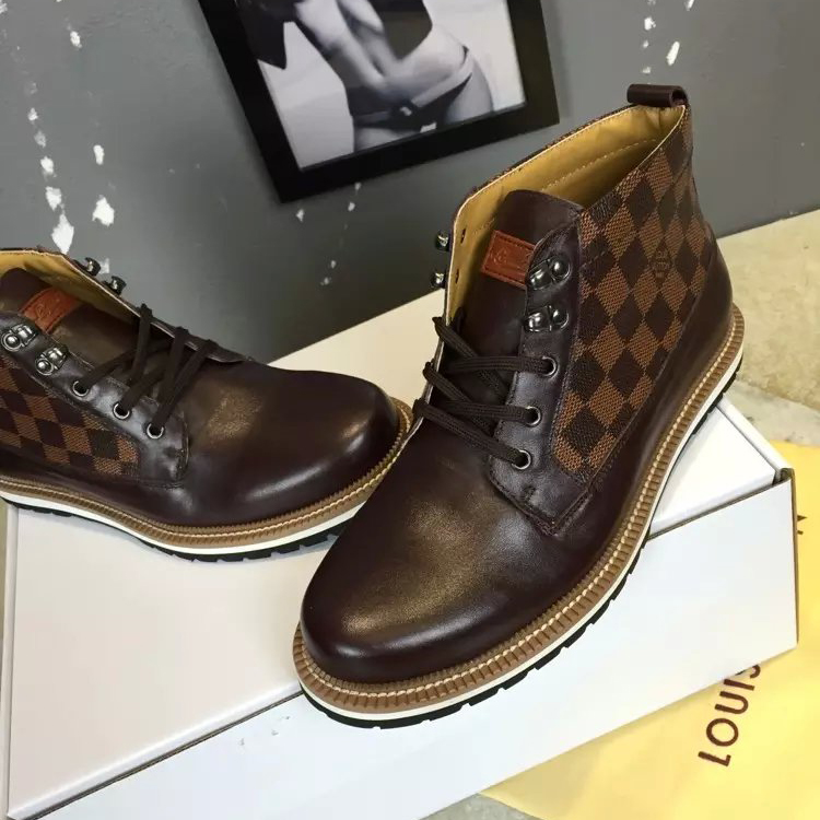 2016 new arrivals louis vuitton Calfskin Leather men casual Boots