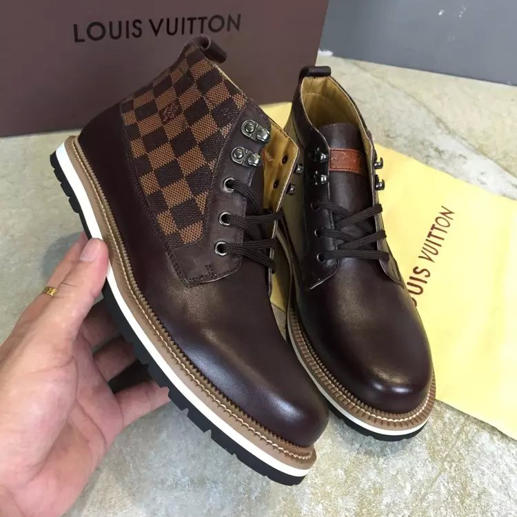 2016 new arrivals louis vuitton Calfskin Leather men casual Boots