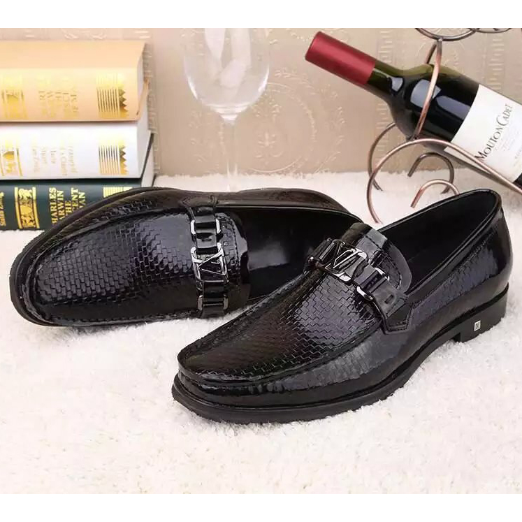 2016 new arrivals louis vuitton Calfskin leather Men business shoes