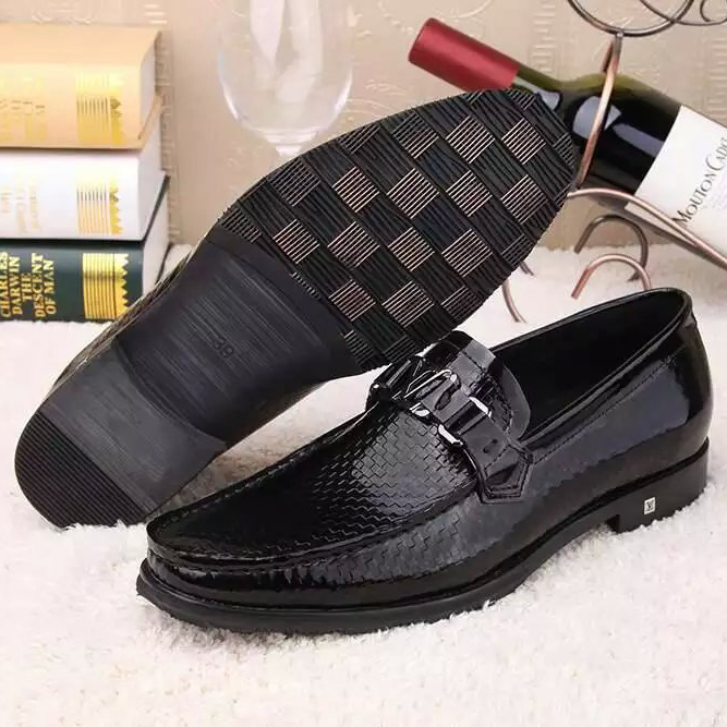 2016 new arrivals louis vuitton Calfskin leather Men business shoes