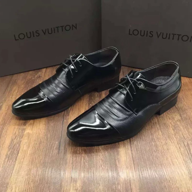 2016 new arrivals louis vuitton Calfskin leather men business casual shoes