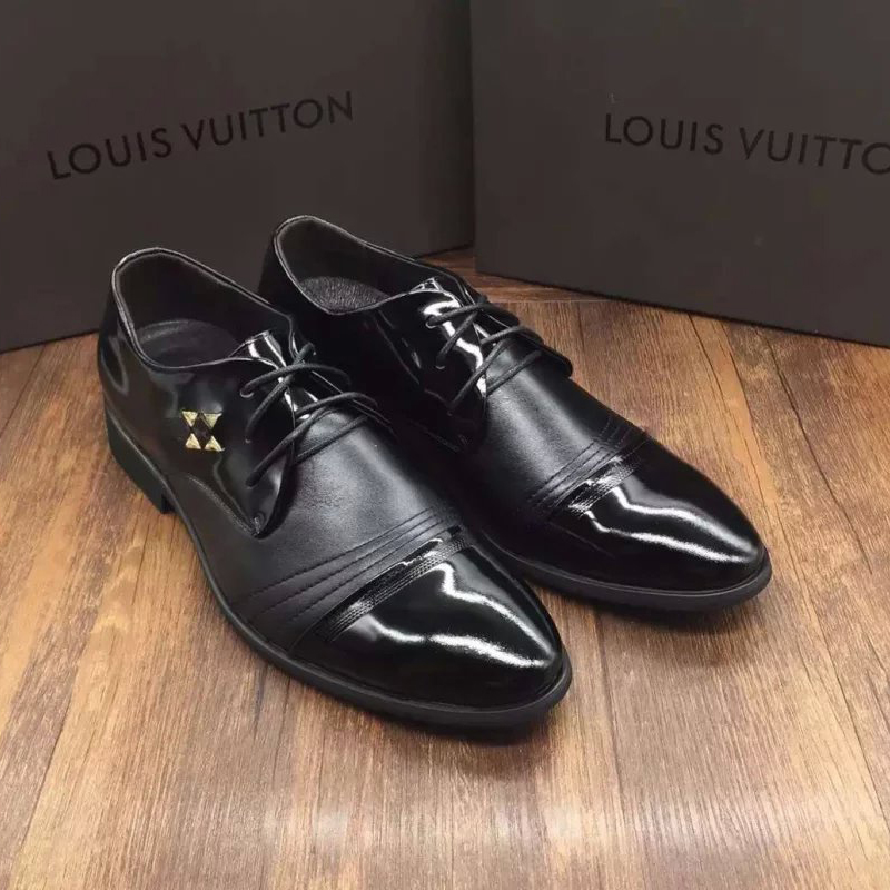 2016 new arrivals louis vuitton Calfskin leather men business casual shoes