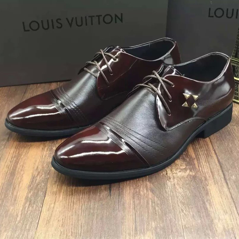 2016 new arrivals louis vuitton Calfskin leather men business casual shoes