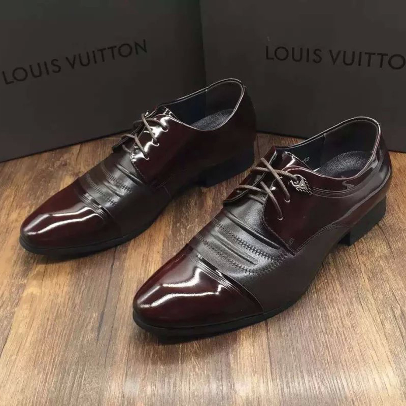 2016 new arrivals louis vuitton Calfskin leather men business casual shoes