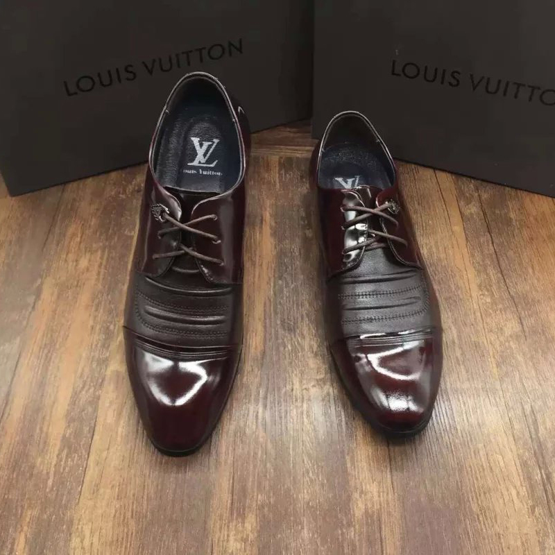 2016 new arrivals louis vuitton Calfskin leather men business casual shoes