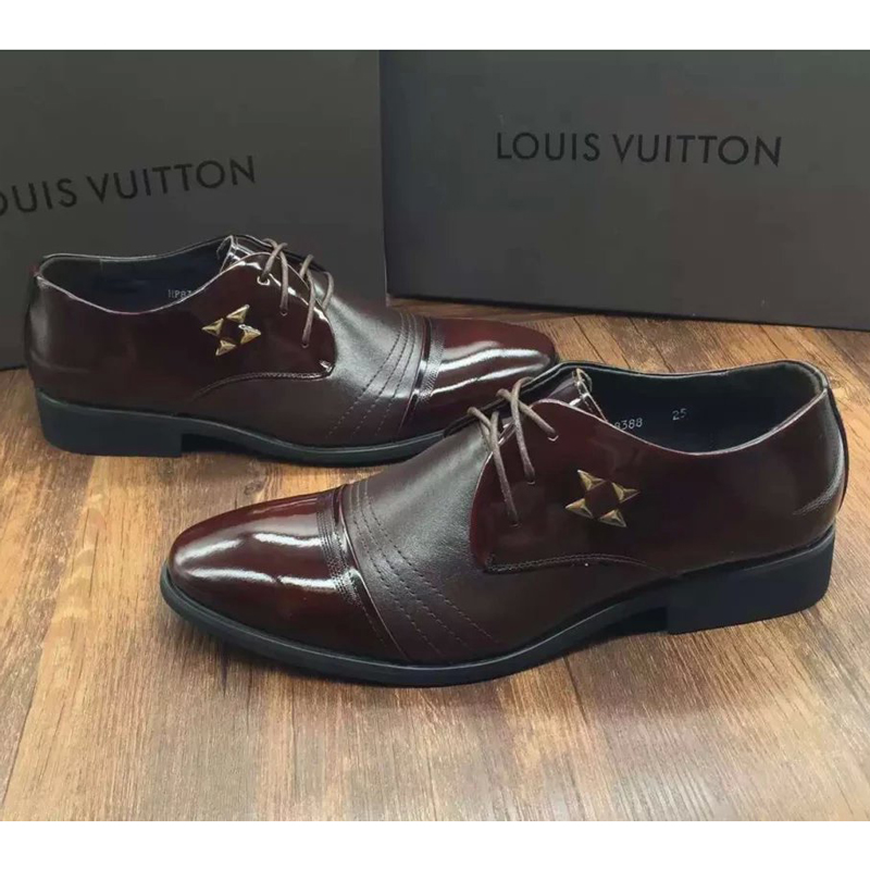 2016 new arrivals louis vuitton Calfskin leather men business casual shoes