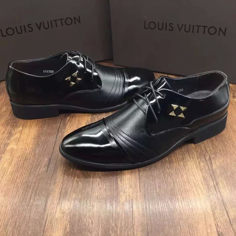 2016 new arrivals louis vuitton Calfskin leather men business casual shoes