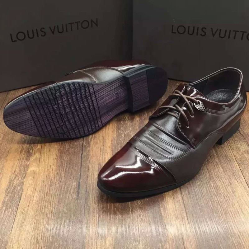 2016 new arrivals louis vuitton Calfskin leather men business casual shoes