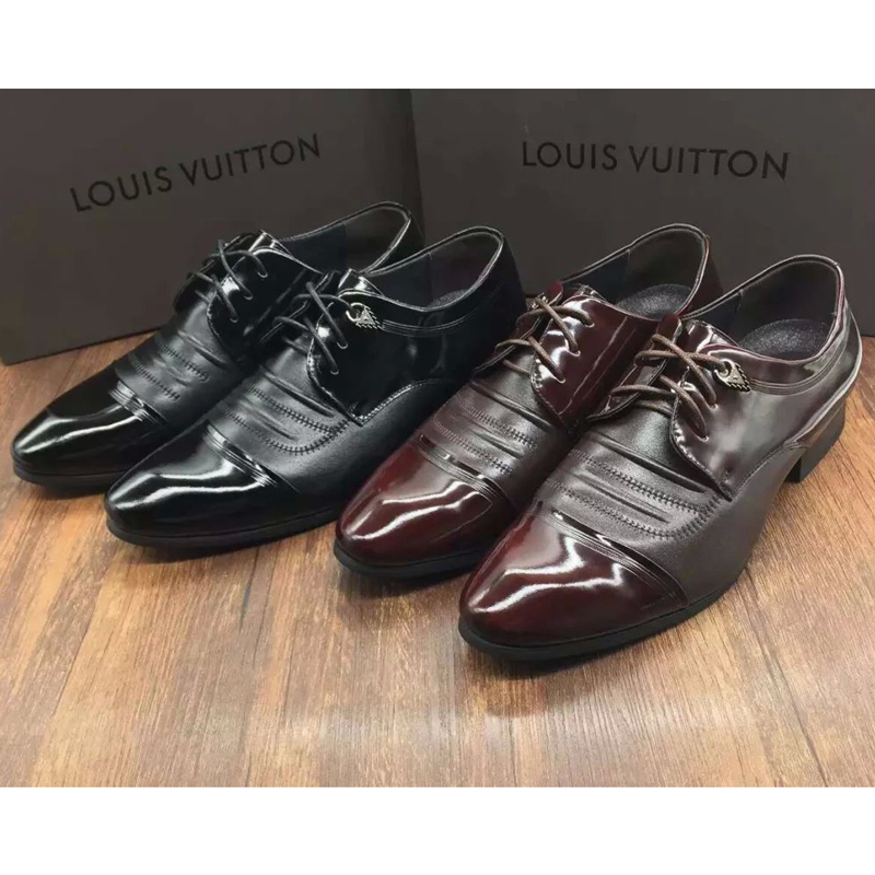 2016 new arrivals louis vuitton Calfskin leather men business casual shoes