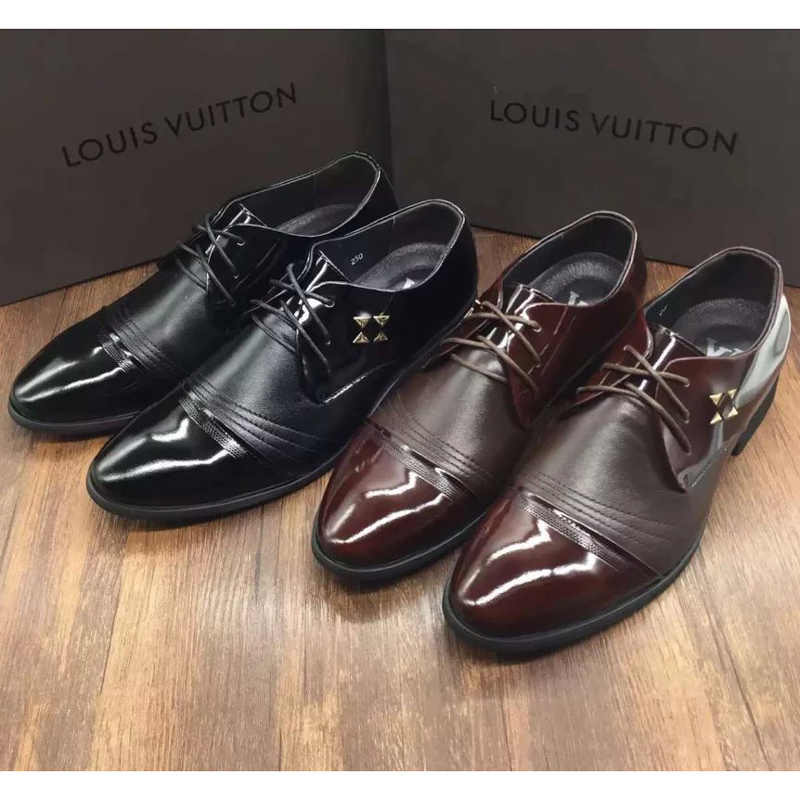 2016 new arrivals louis vuitton Calfskin leather men business casual shoes