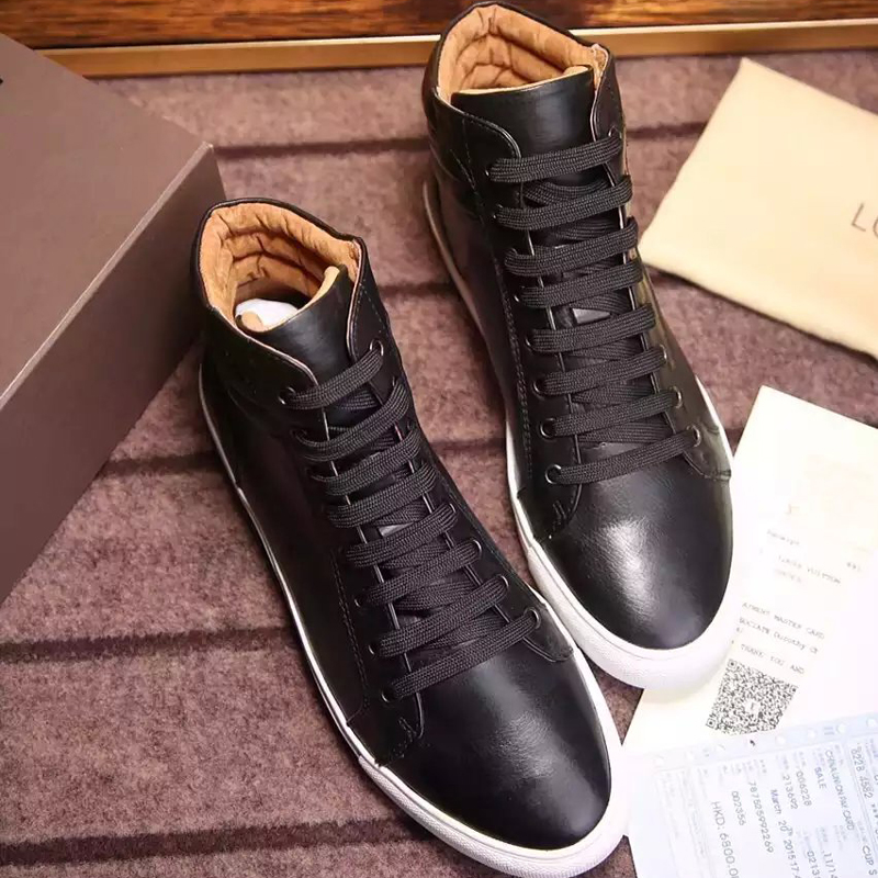 2016 new arrivals louis vuitton Calfskin leather men casual Boots