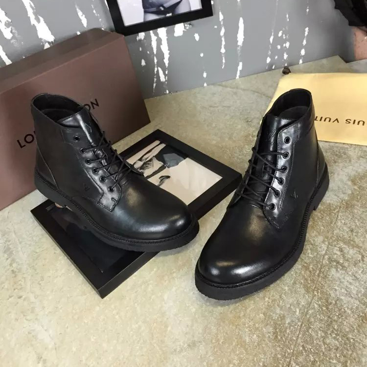 2016 new arrivals louis vuitton Calfskin leather men casual Boots