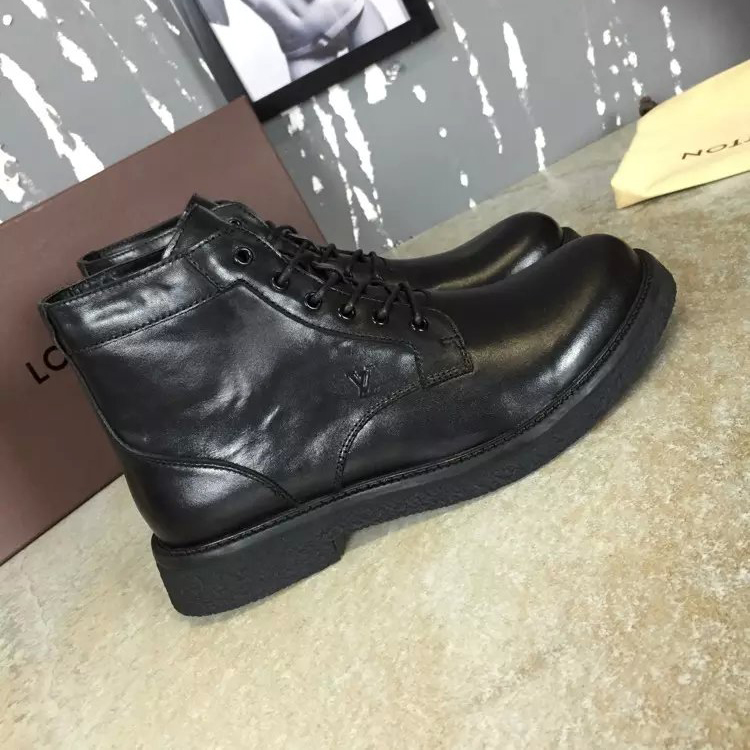 2016 new arrivals louis vuitton Calfskin leather men casual Boots