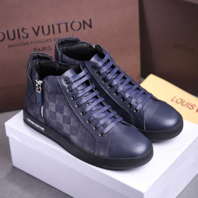 2016 new arrivals louis vuitton pressure patterns Leather men casual Boots