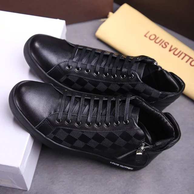 2016 new arrivals louis vuitton pressure patterns Leather men casual Boots